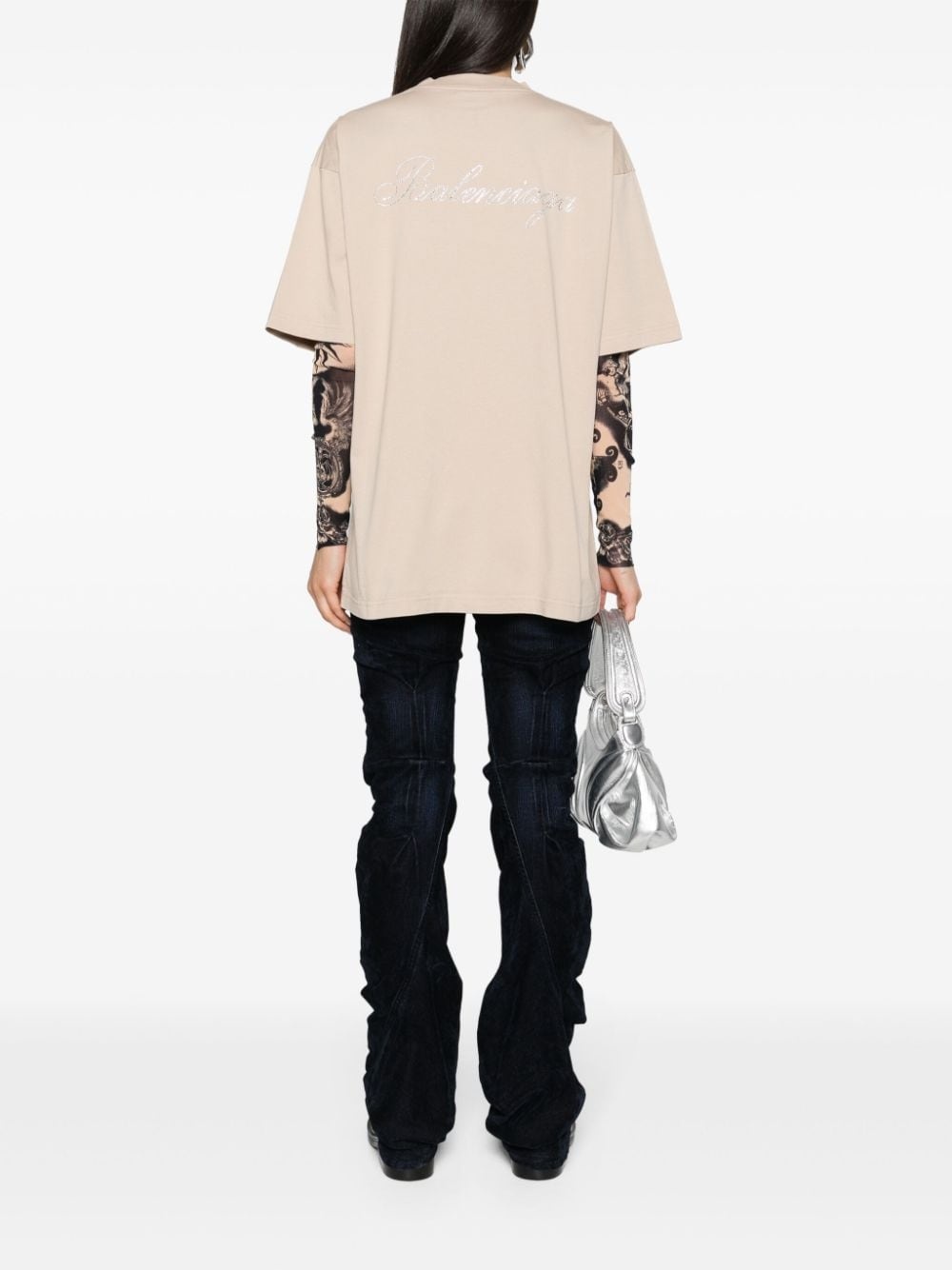 rhinestoned cotton T-shirt - 2