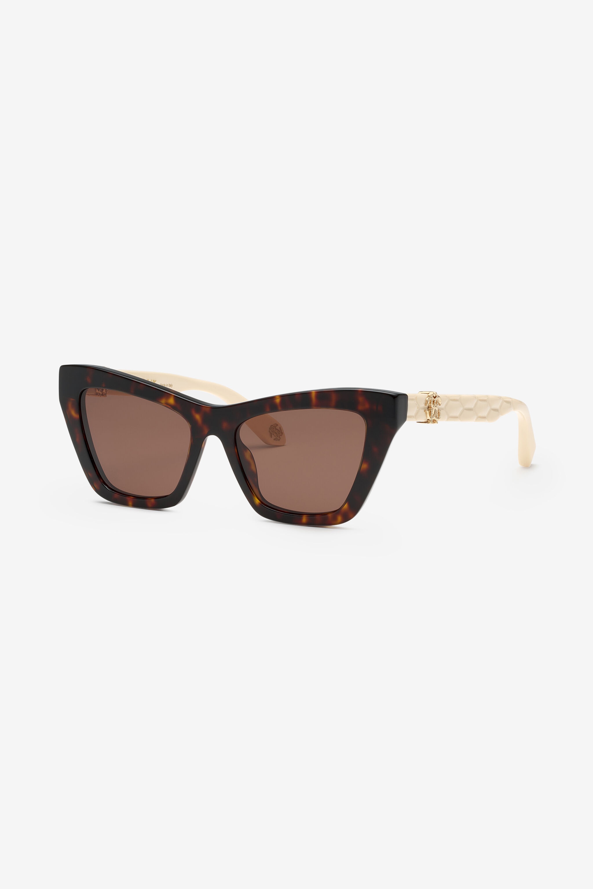 Sunglasses with smooth front and matelassè effect on temples - 3