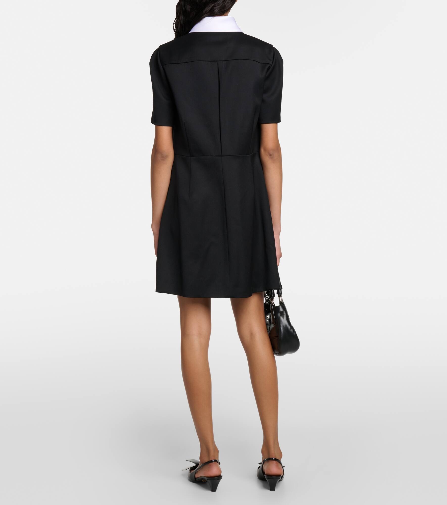 Wool satin shirt dress - 3