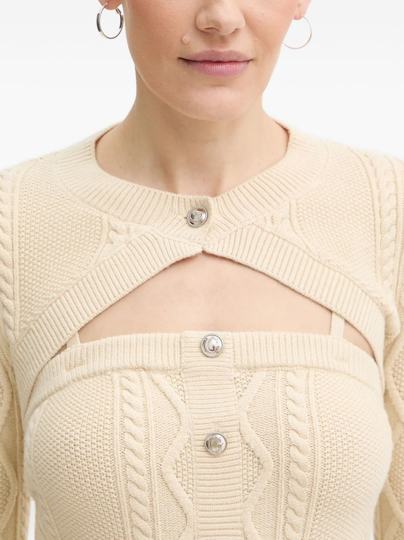 cable-knit button mini dress 4