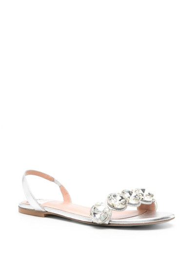 Moschino crystal-detailing metallic sandals outlook
