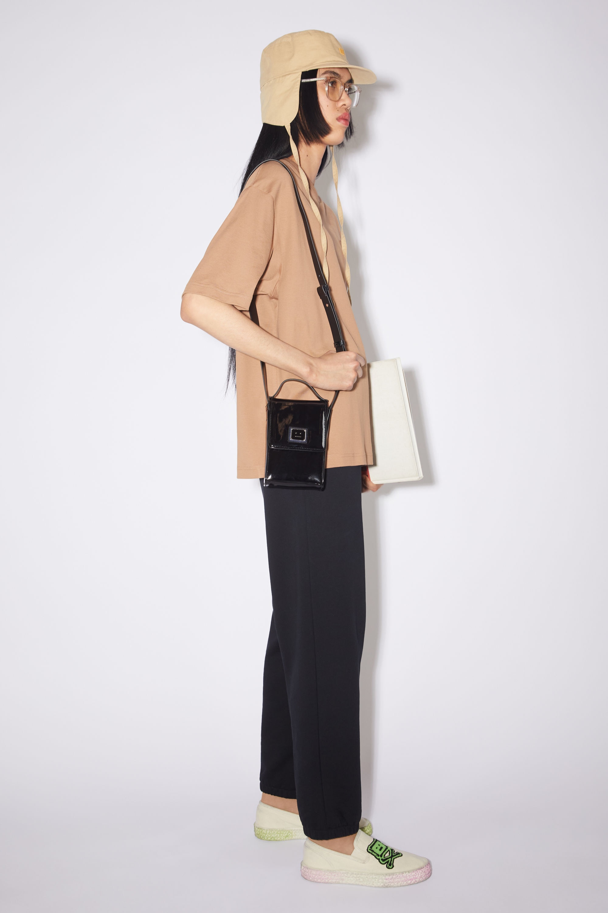 Mini crossbody Face bag - Black/black - 2