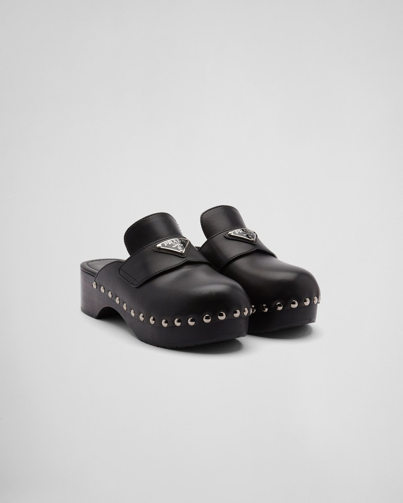 Studded leather clogs 2