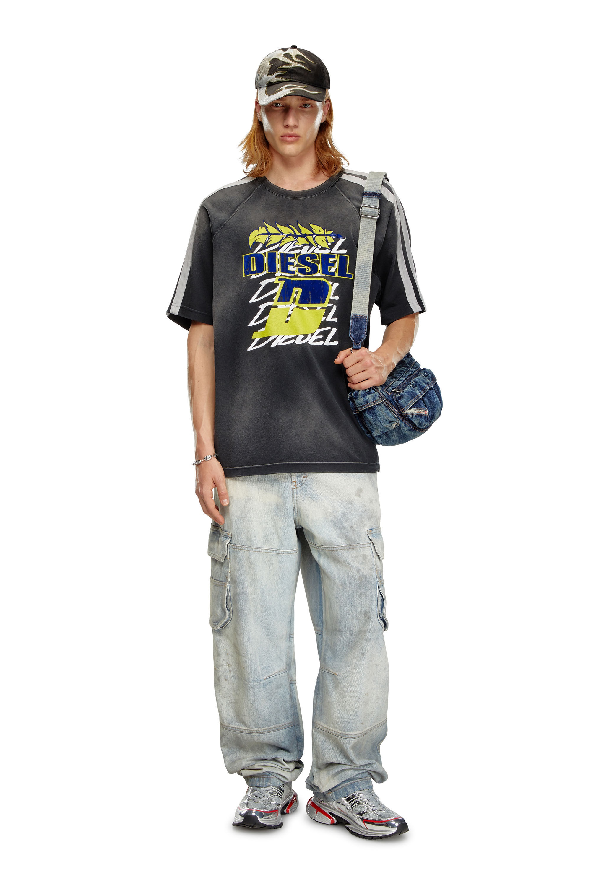 トップス DIESEL T-Roxfino-Stripe DIESEL】T-Roxfino-Stripe (DIESEL/Tシャツ・カットソー