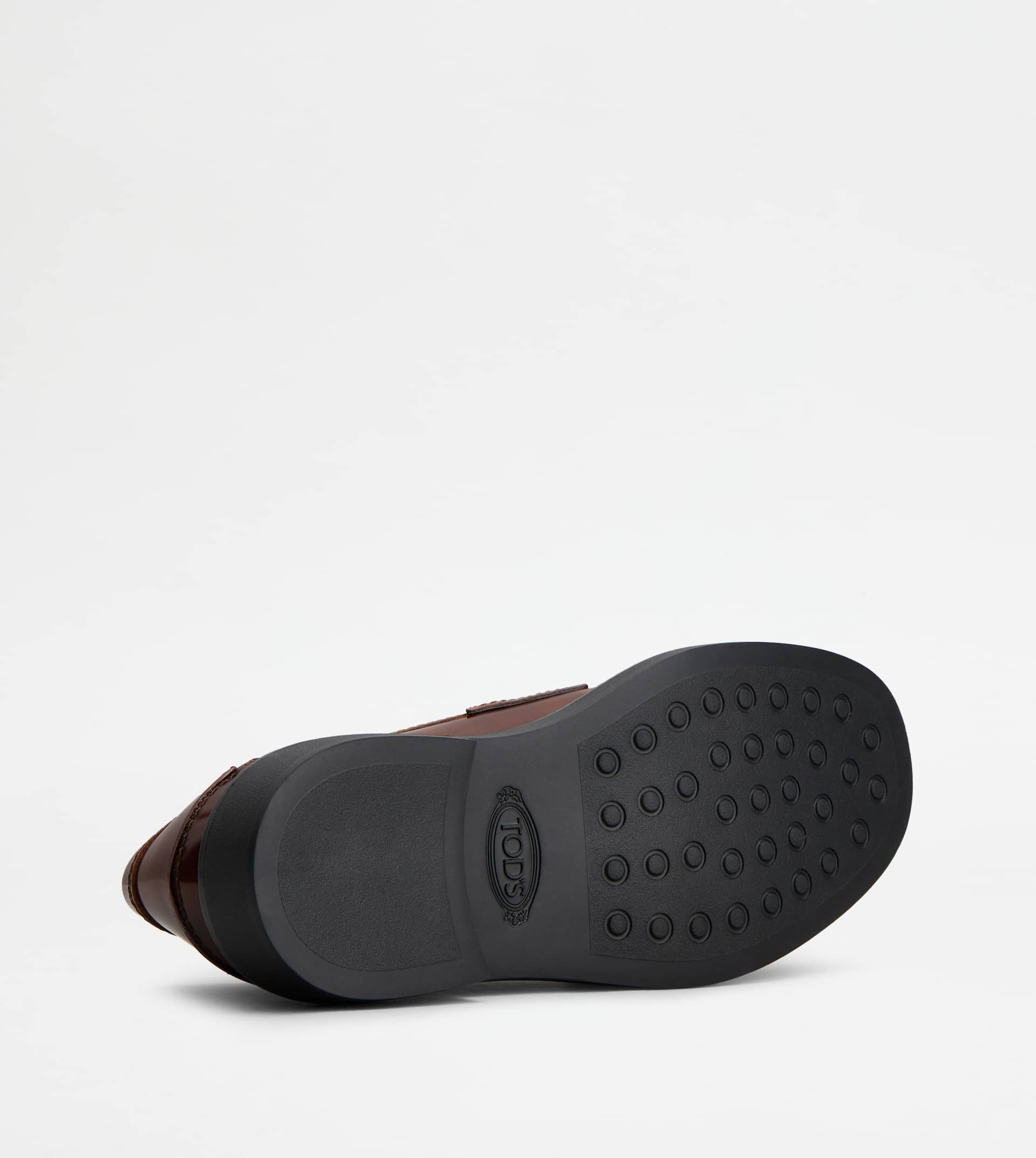 LOAFERS IN LEATHER - BROWN - 5