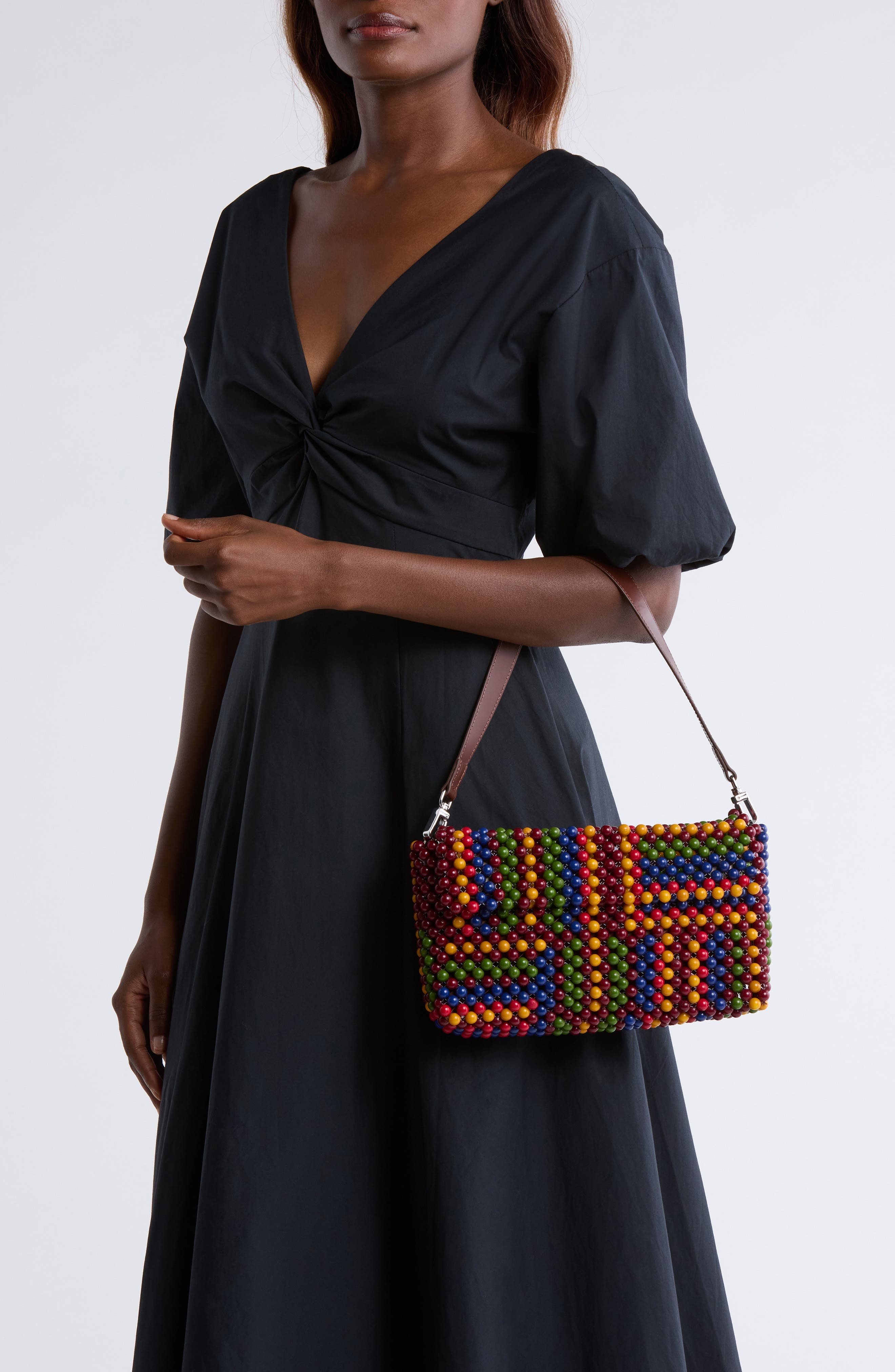 STAUD Timmy Beaded Shoulder Bag in Jungle Stripe at Nordstrom - 2