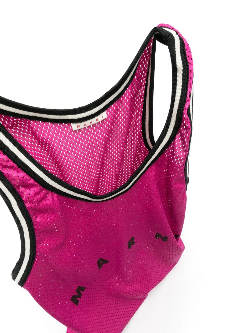 logo-print perforated tote bag 5