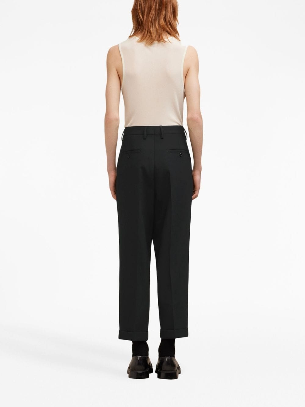 box-pleated cropped trousers - 3