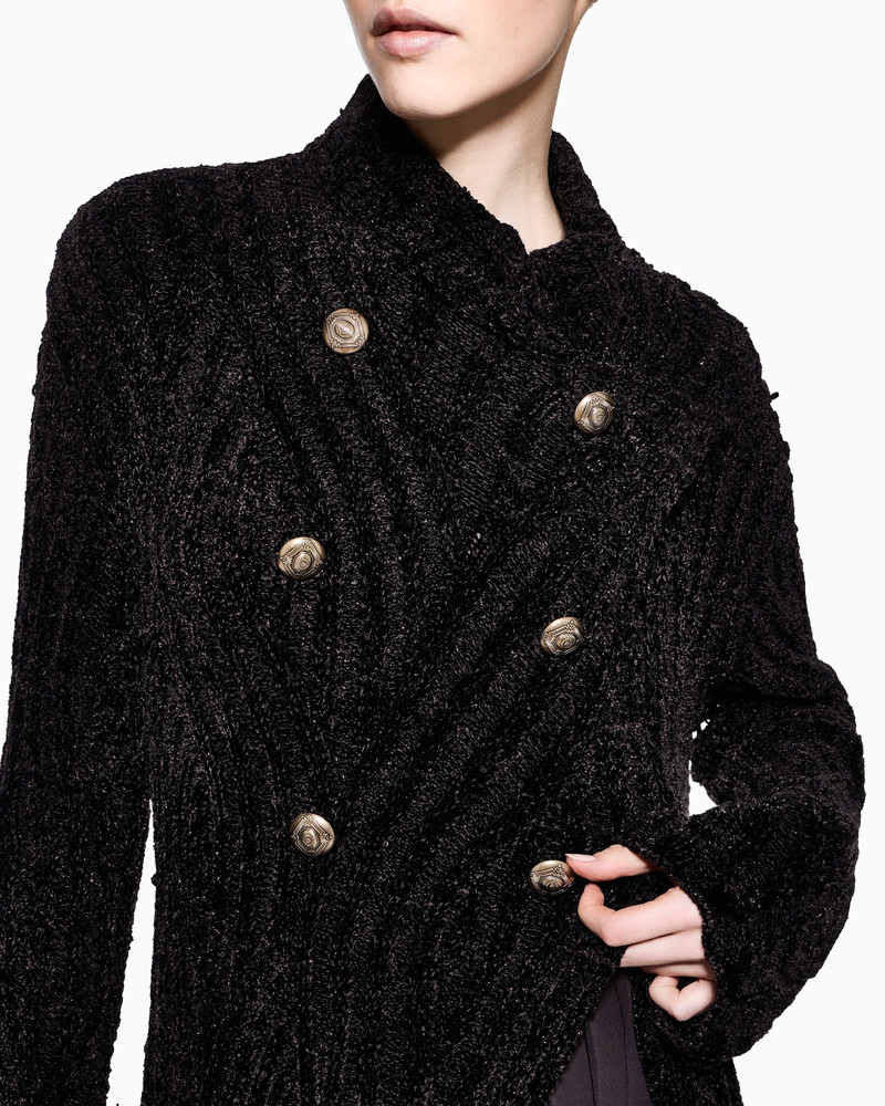GIORGIO ARMANI LONG VISCOSE AND WOOL KNIT CARDIGAN outlook