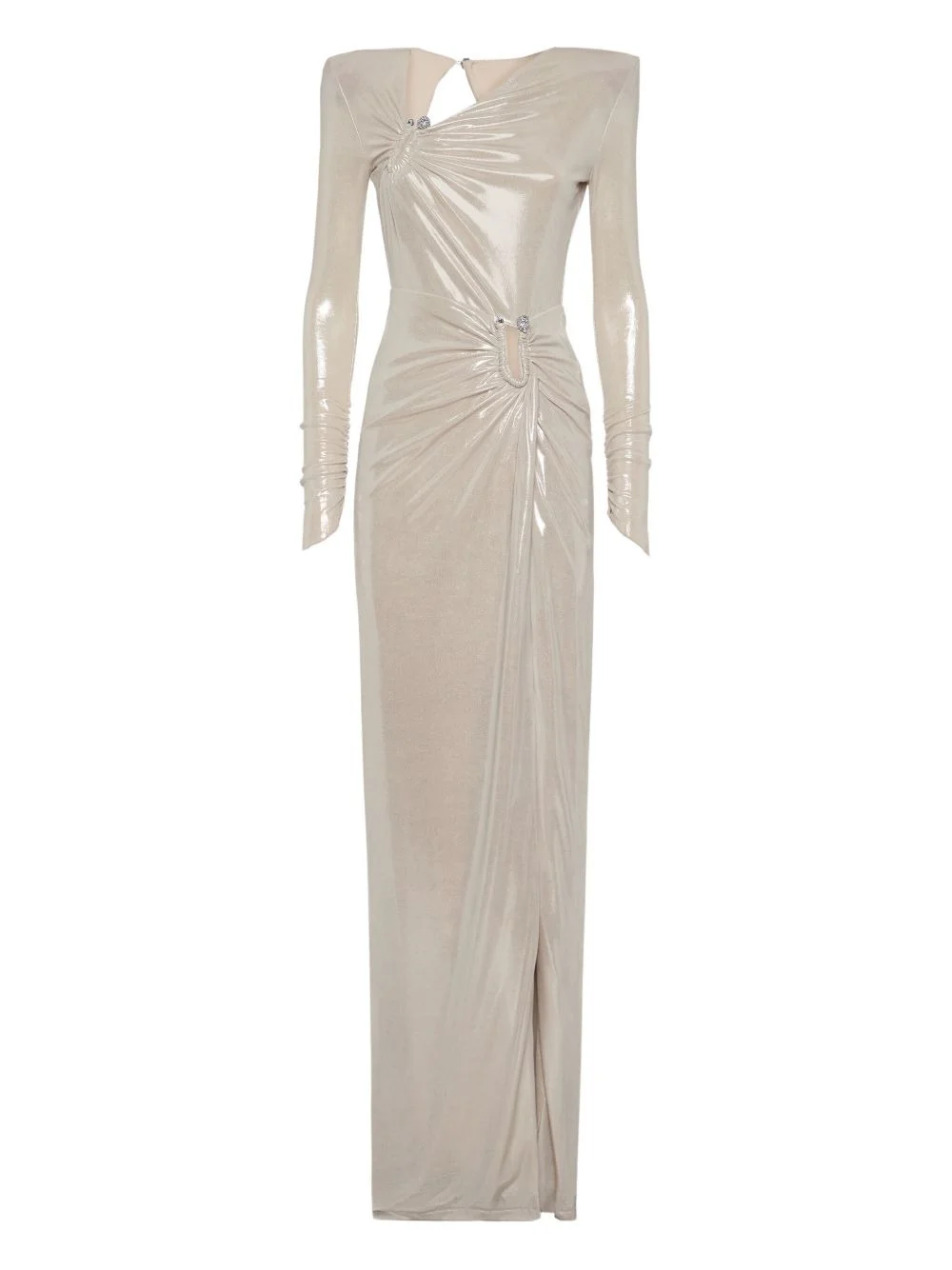 draped evening dress - 1