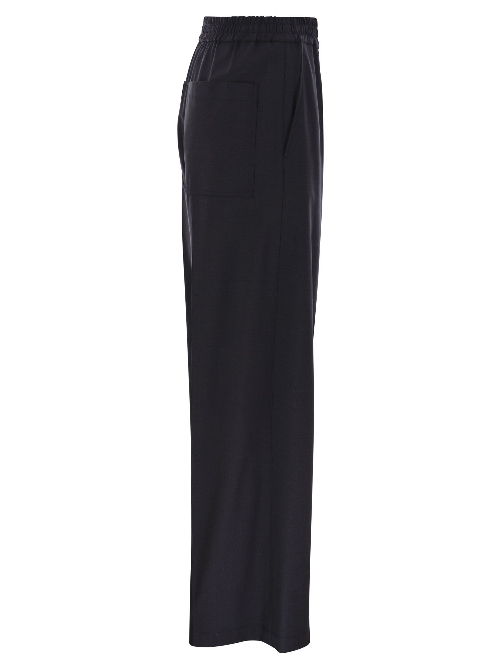 Brunello Cucinelli Women Tropical Luxury Wool Loose Trousers - 3
