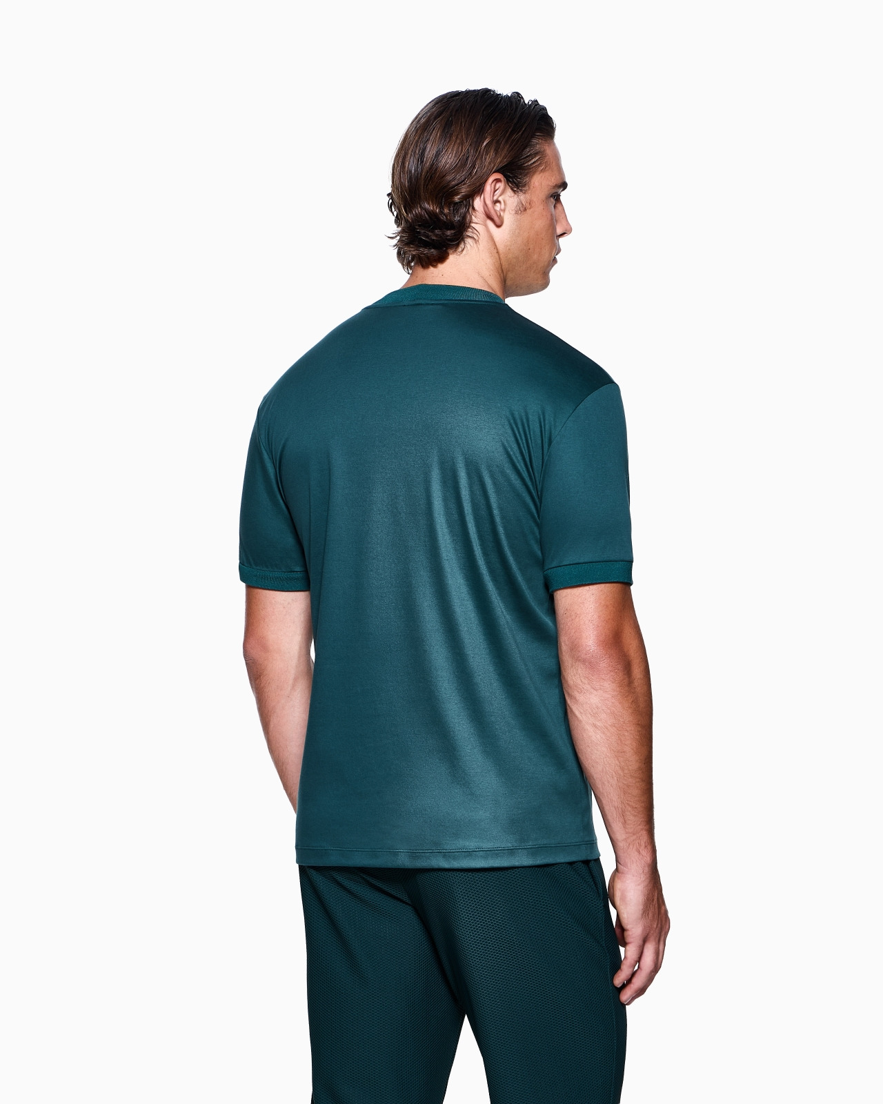 COTTON-INTERLOCK T-SHIRT WITH GA LOGO EMBROIDERY - 3