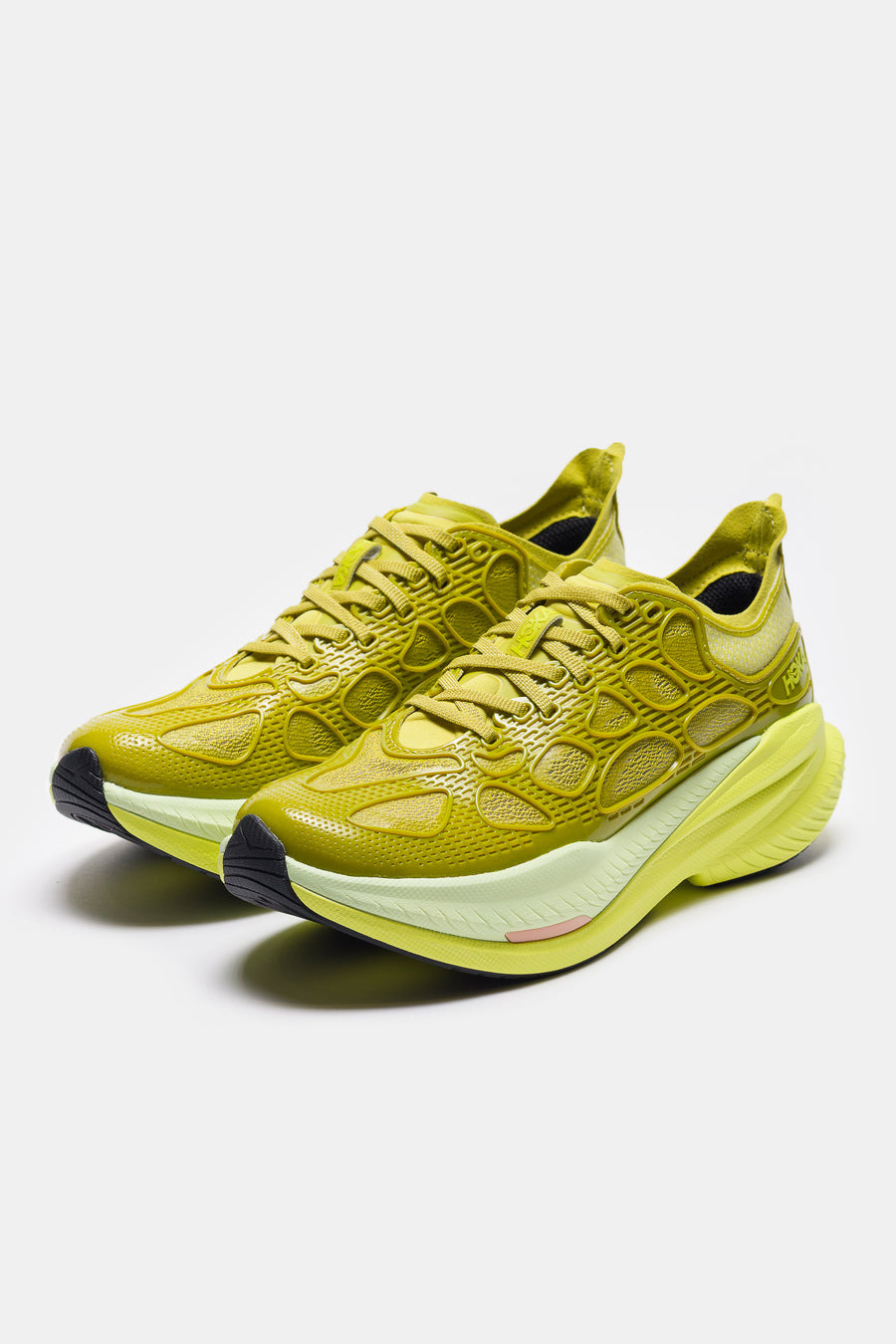 Mach X Caged Sneaker in Pea Green/Hoka Citrus - 3