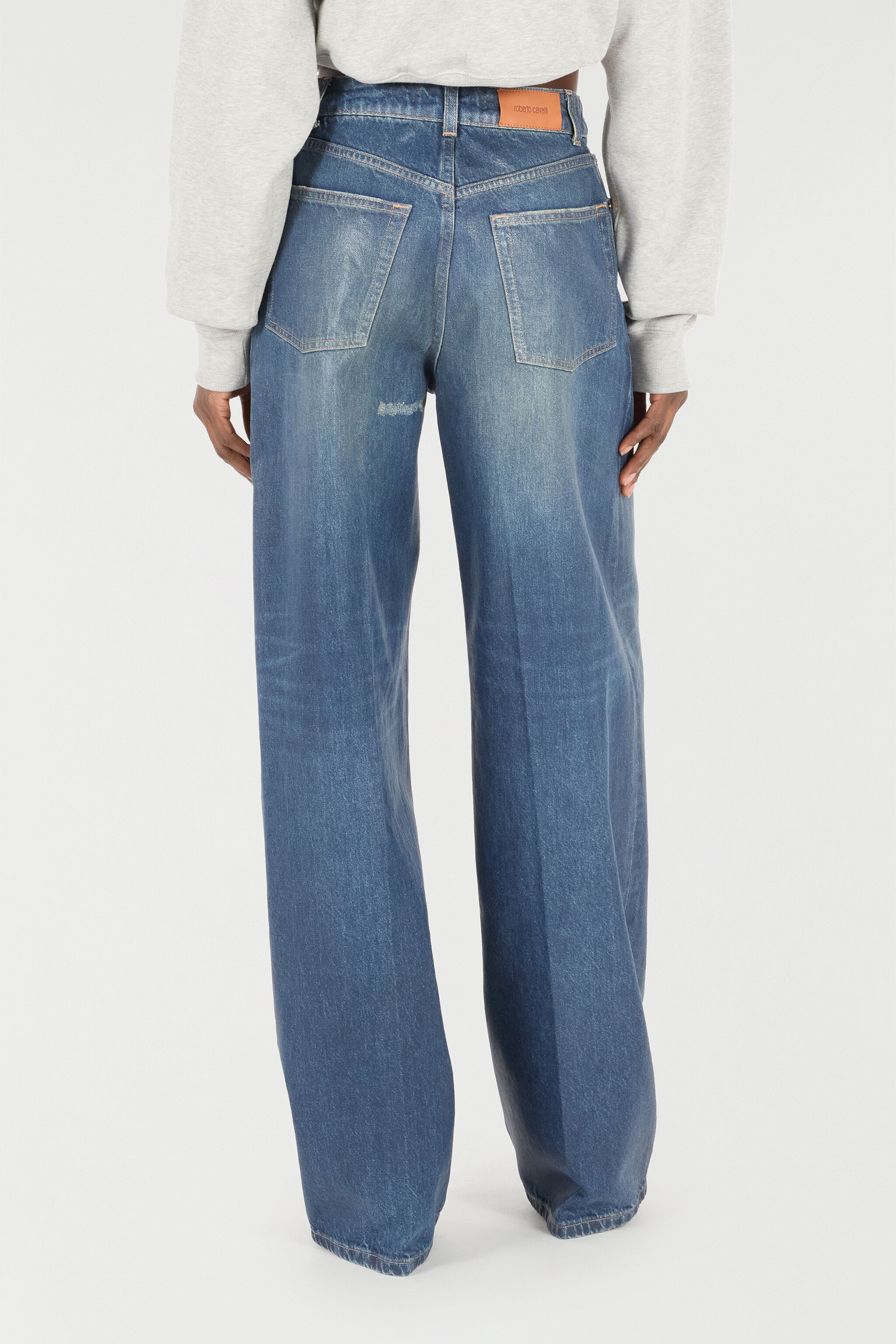Jeans With Mirror Snake Monogram Charm - 4