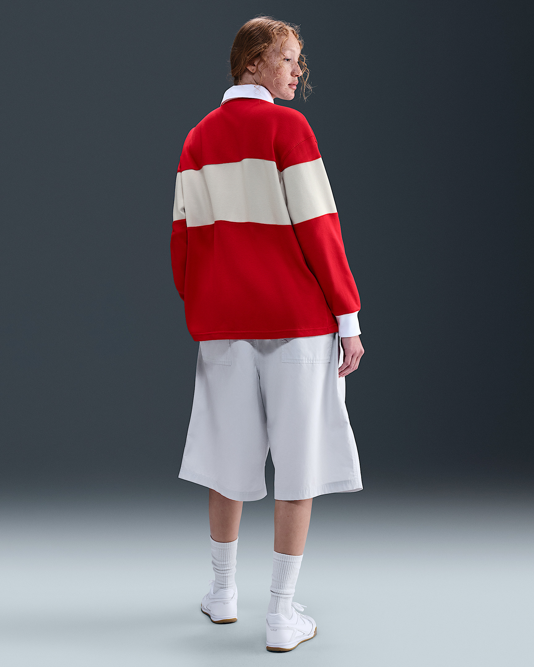 Nike Sportswear Women's Long-Sleeve Graphic Polo Top - 5