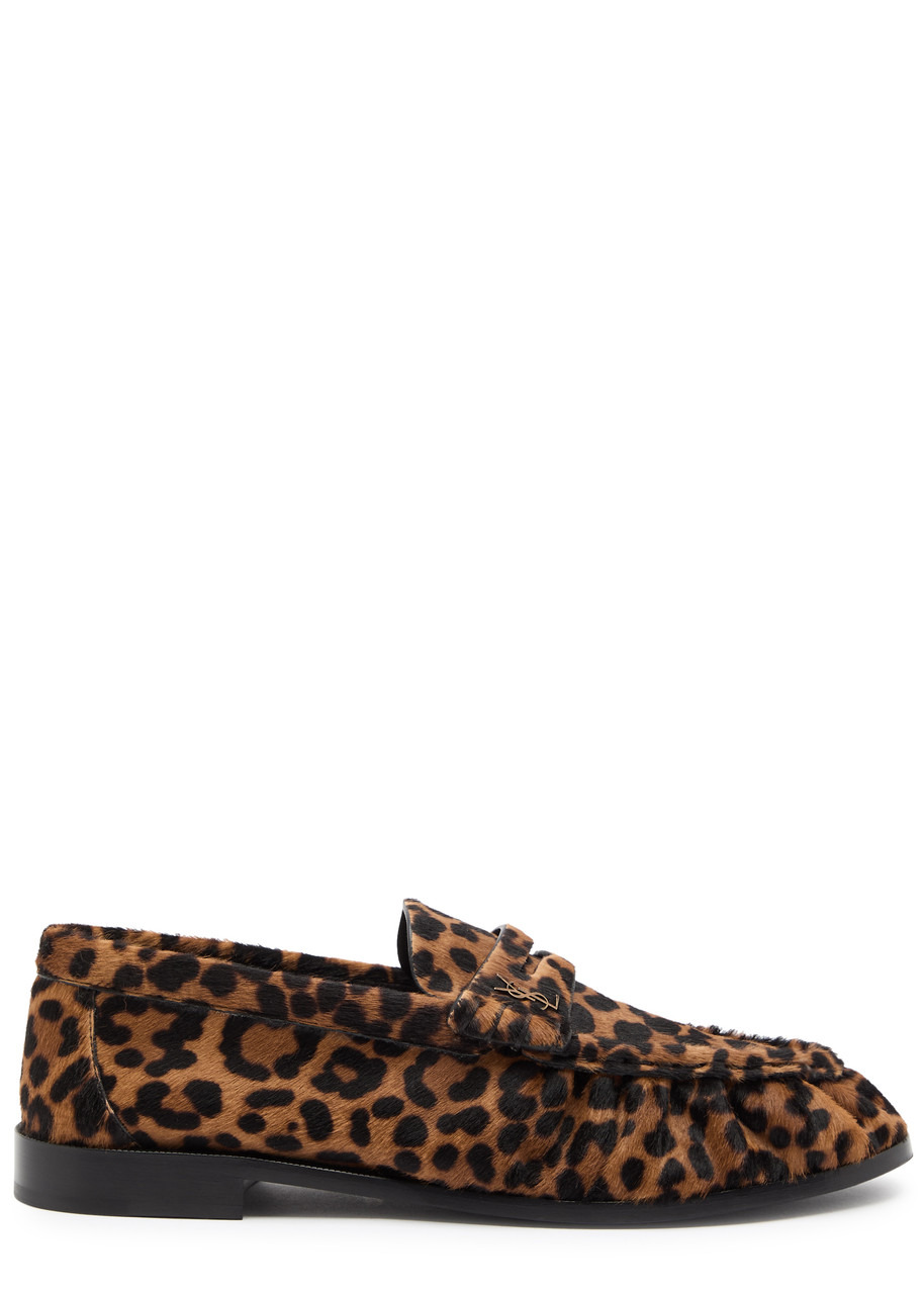 Saint Laurent Le Loafer 15 Leopard-print Calf Hair Loafers - 1