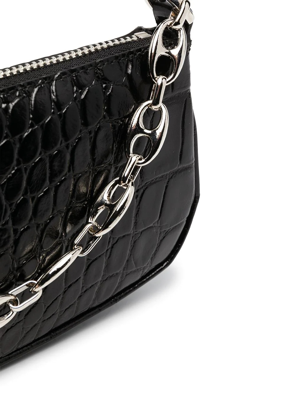 crocodile embossed shoulder bag - 5