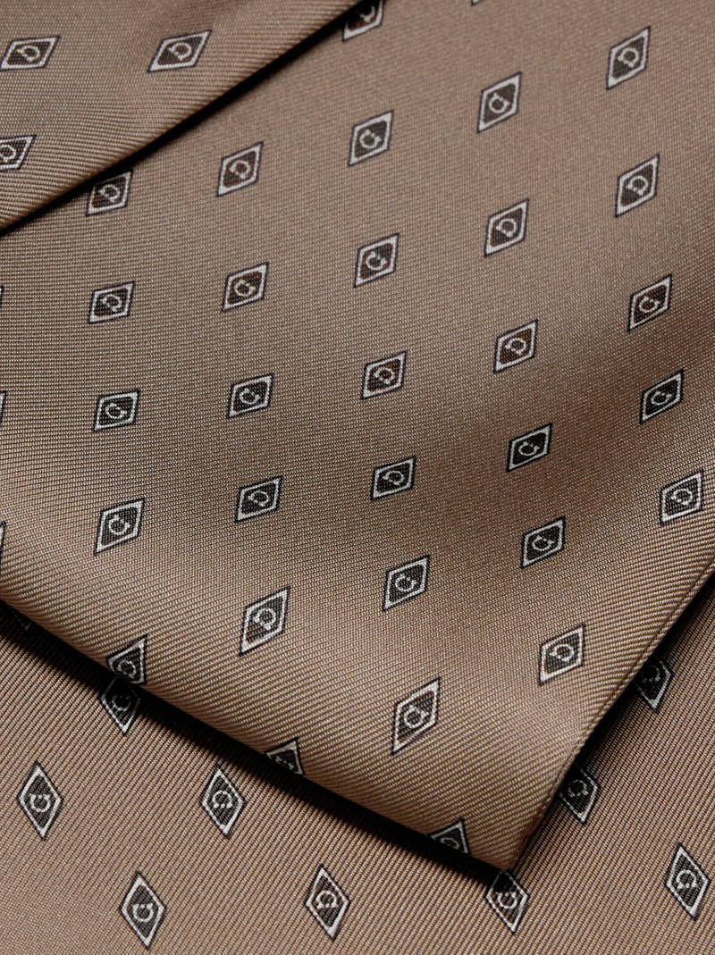 FERRAGAMO Micro Gancini print silk scarf outlook