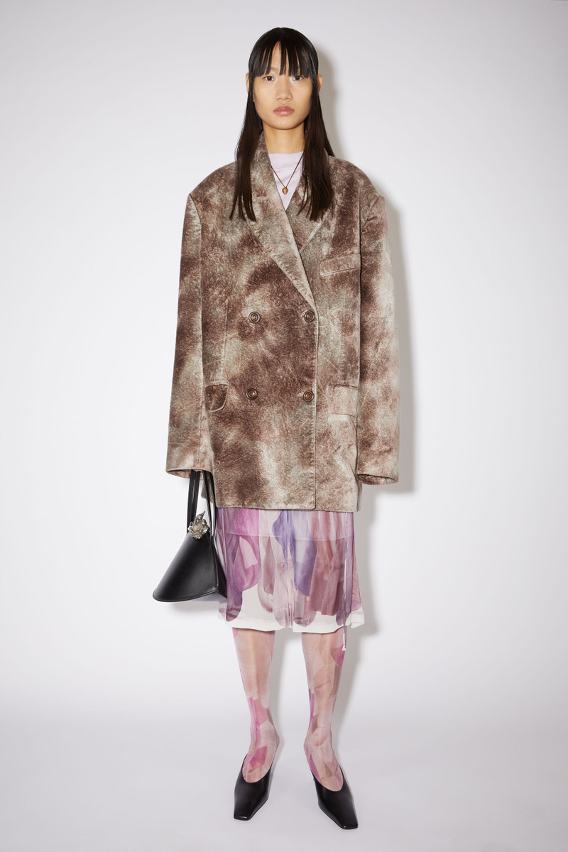 Acne Studios Double-breasted tailored coat - Taupe grey outlook