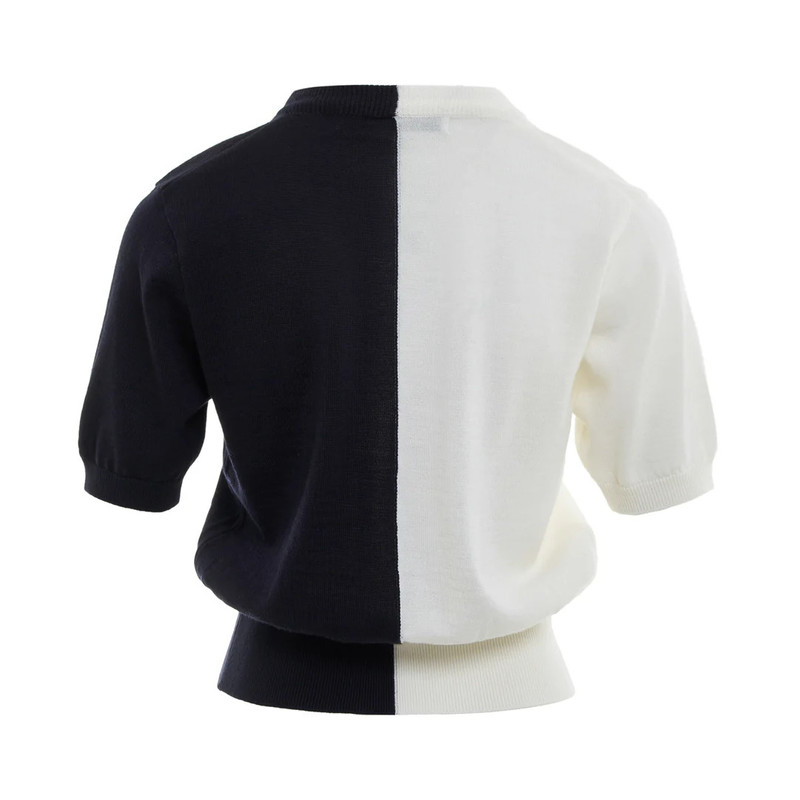 pushBUTTON Ivory Contrast Color Cardigan outlook