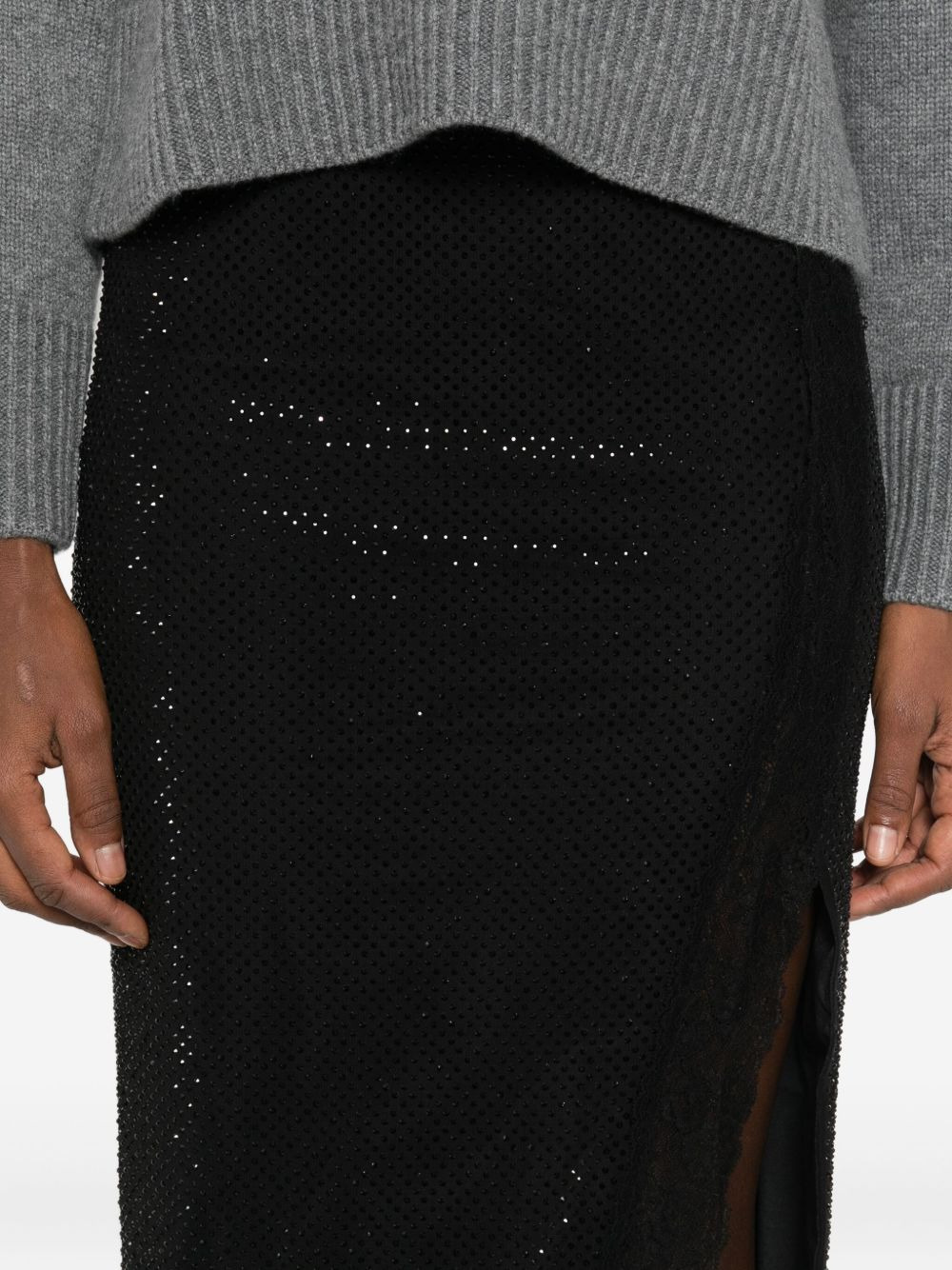 crystal-embellished skirt - 5