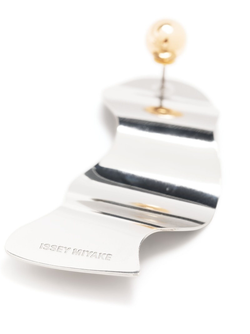 wavy polished-finish earrings 3