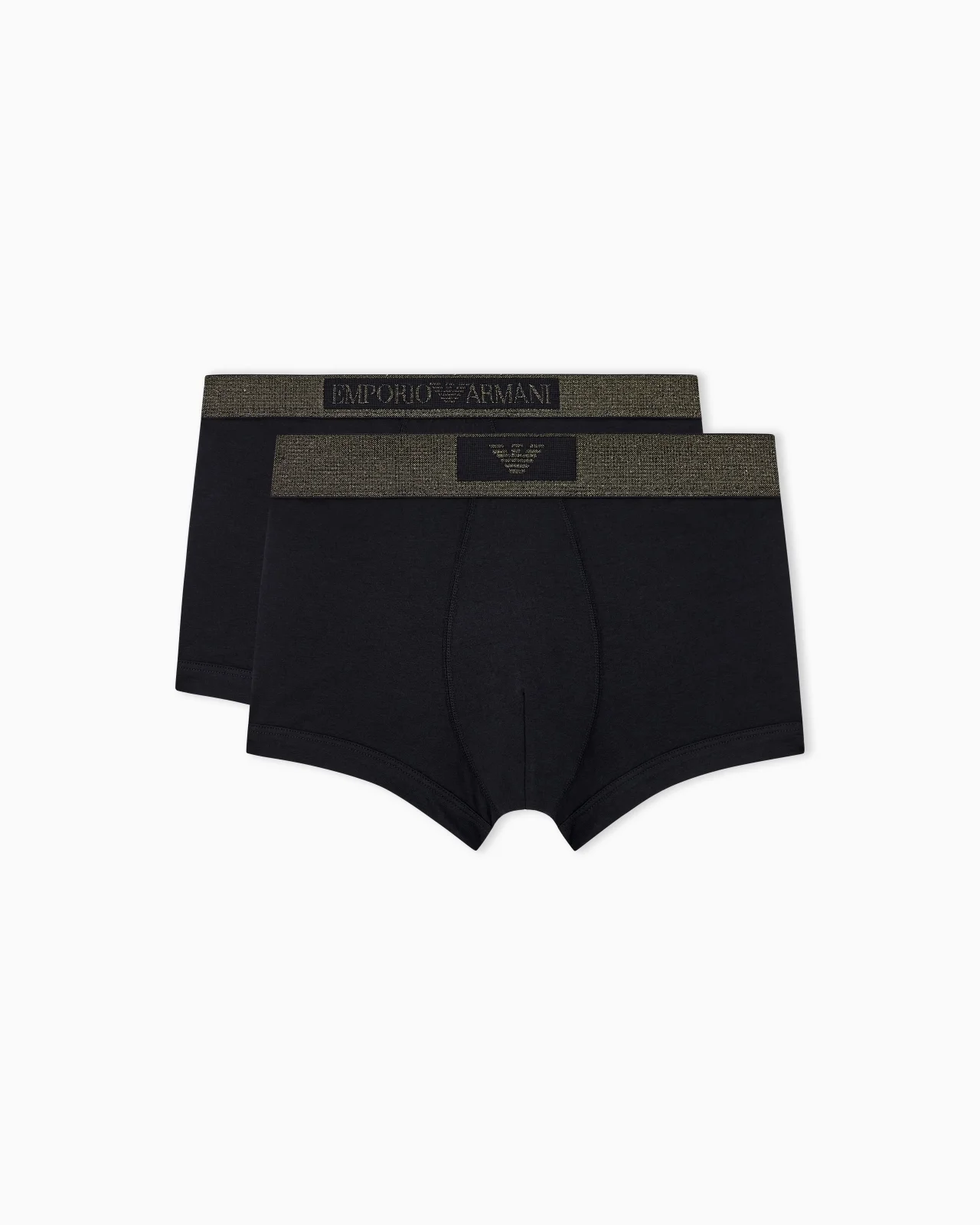 TWO-PACK COTTON JERSEY TRUNKS WITH A LUREX LOGO WAISTBAND - 1