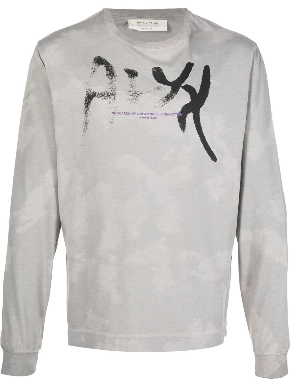 logo-print long-sleeved T-shirt - 1