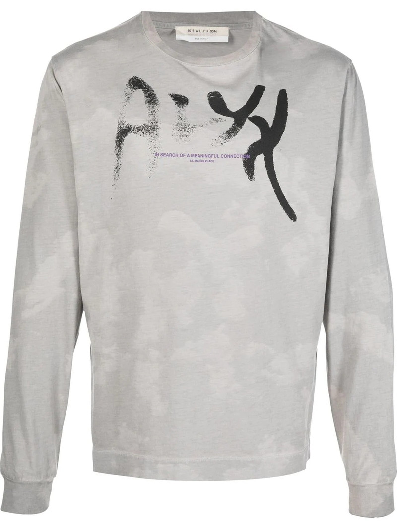 logo-print long-sleeved T-shirt 1