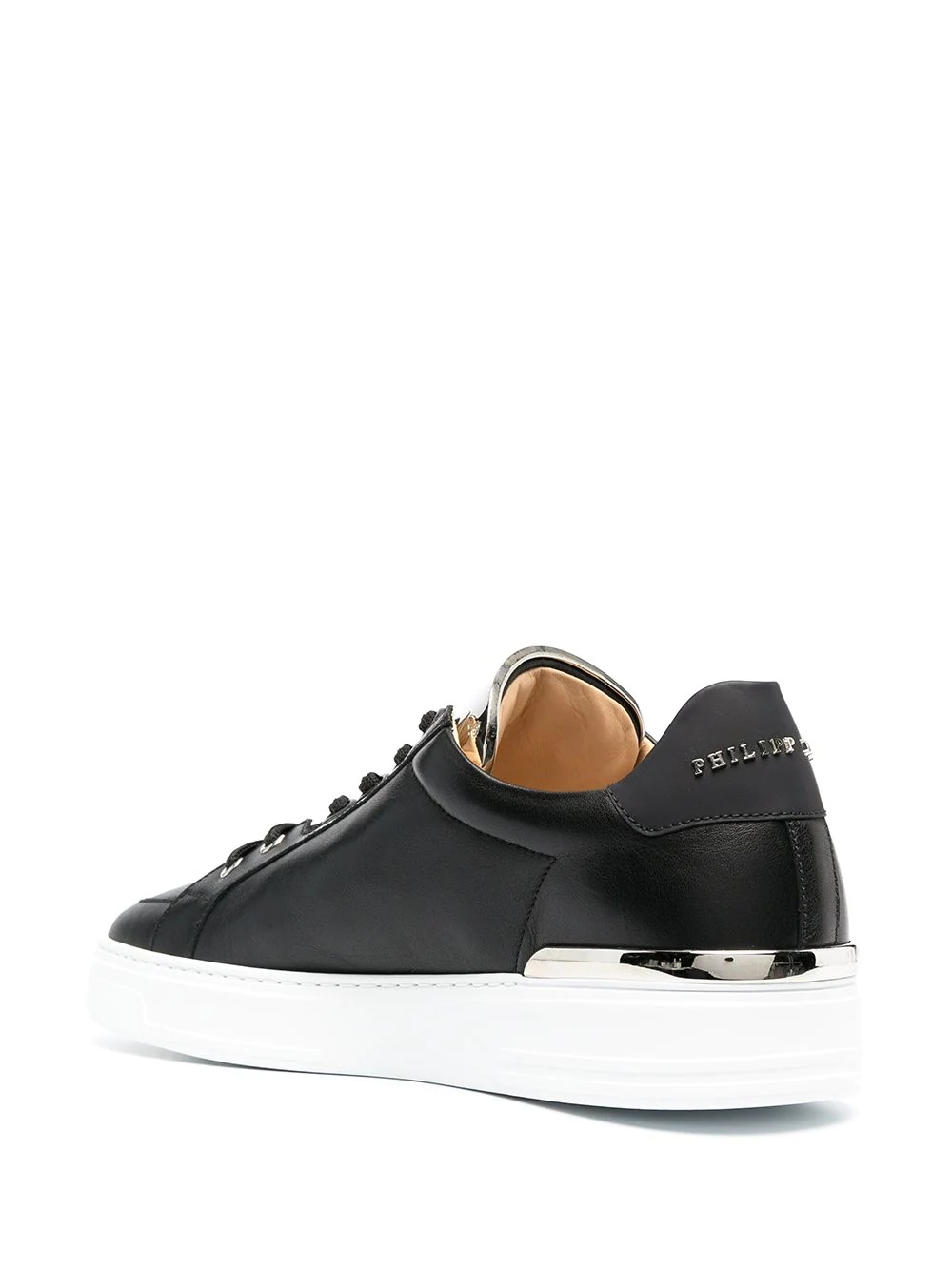 tonal leather trainers - 3