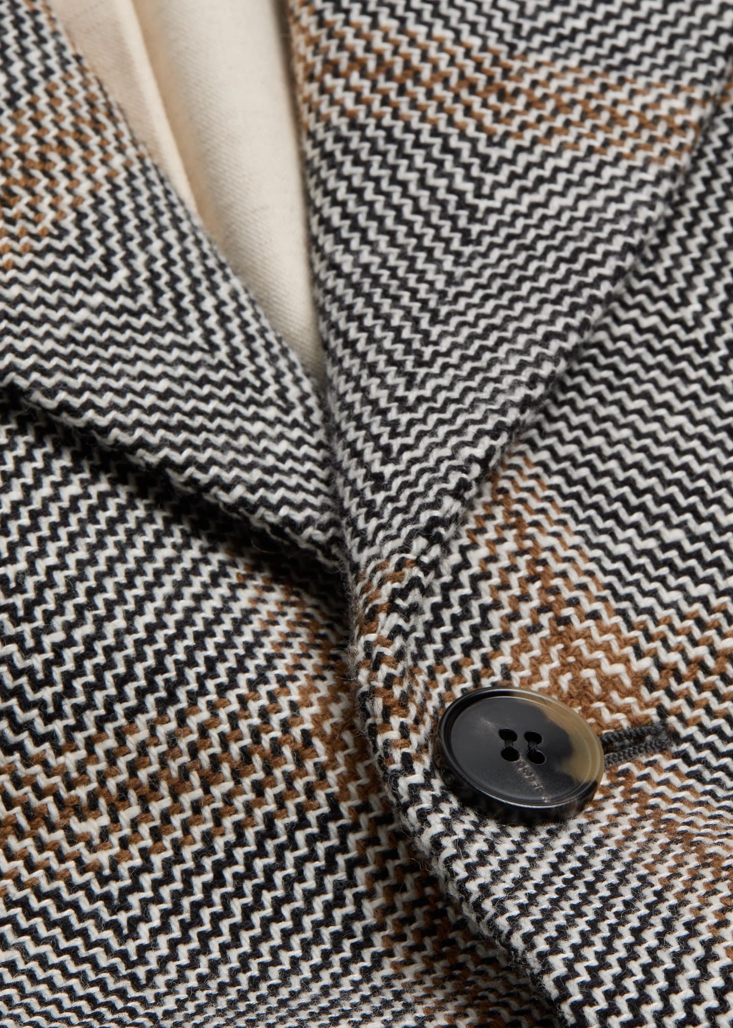 Men's Wide Peak-Lapel Check Sport Coat - 4