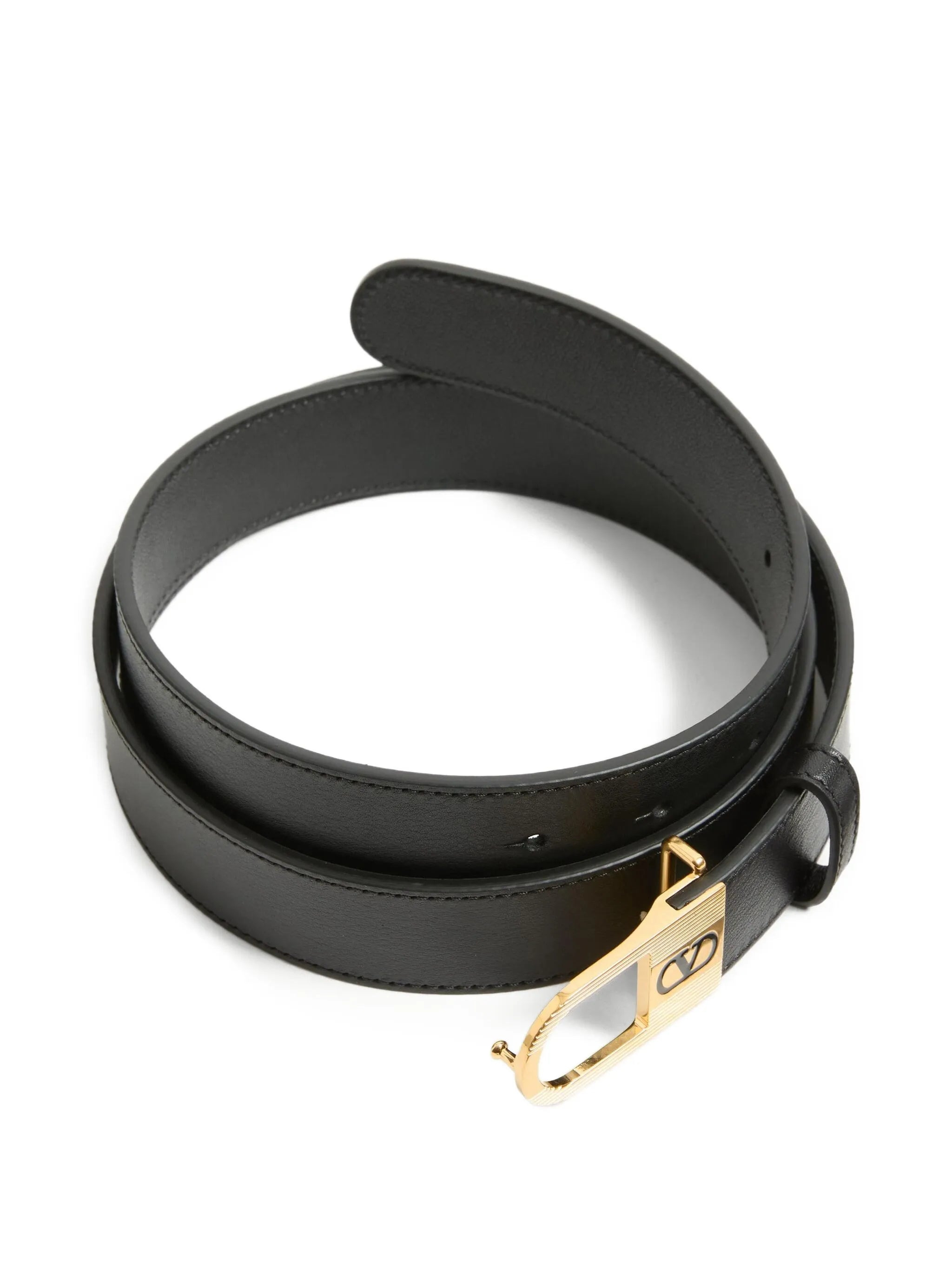 V-logo calfskin belt - 2