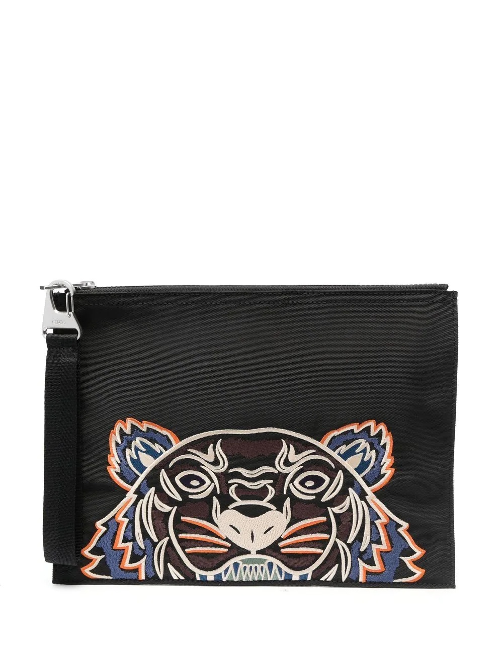 embroidered-Tiger clutch bag - 1