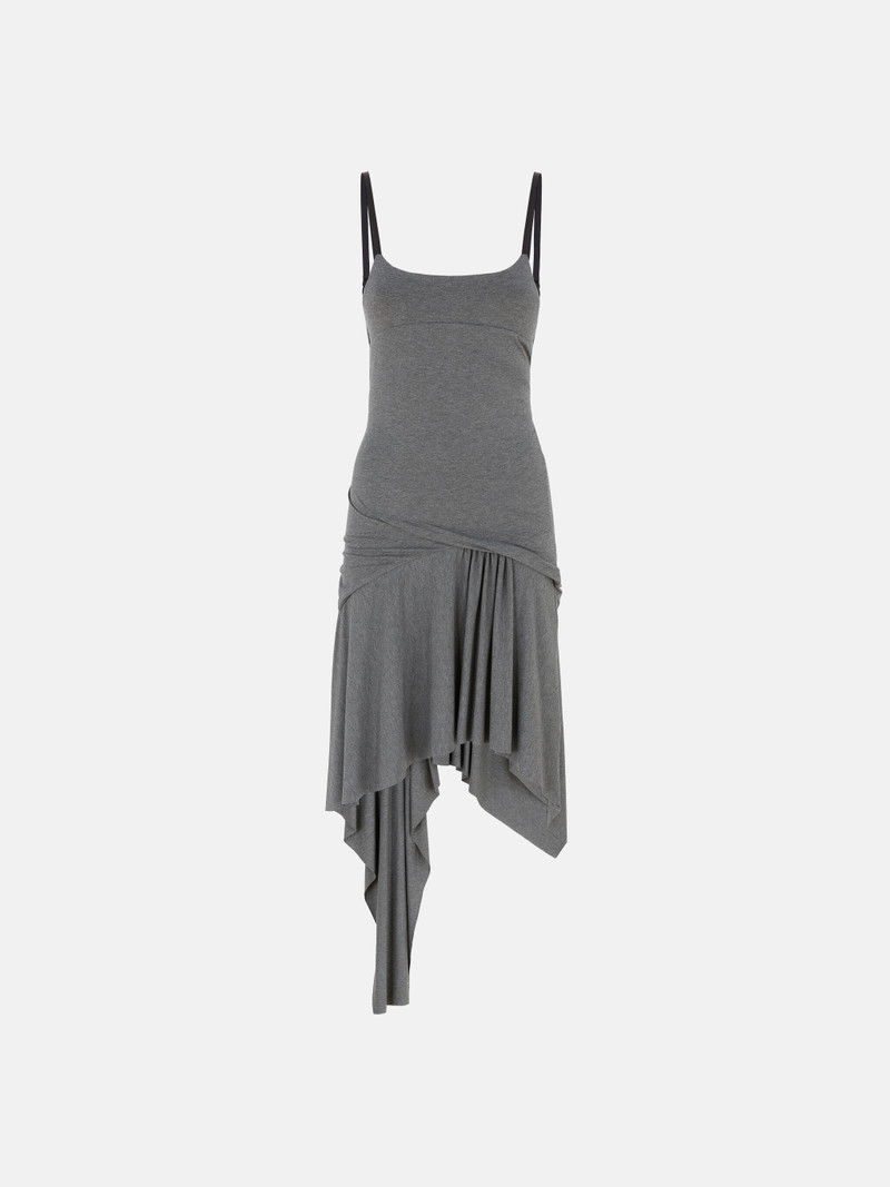 DARK GREY MELANGE MINI DRESS 1