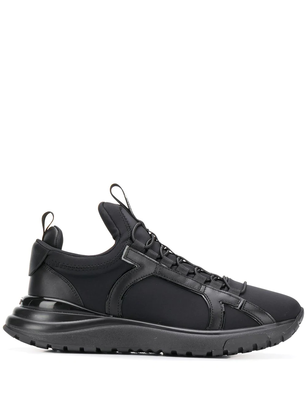 Gancini-panel low-top neoprene trainers - 1