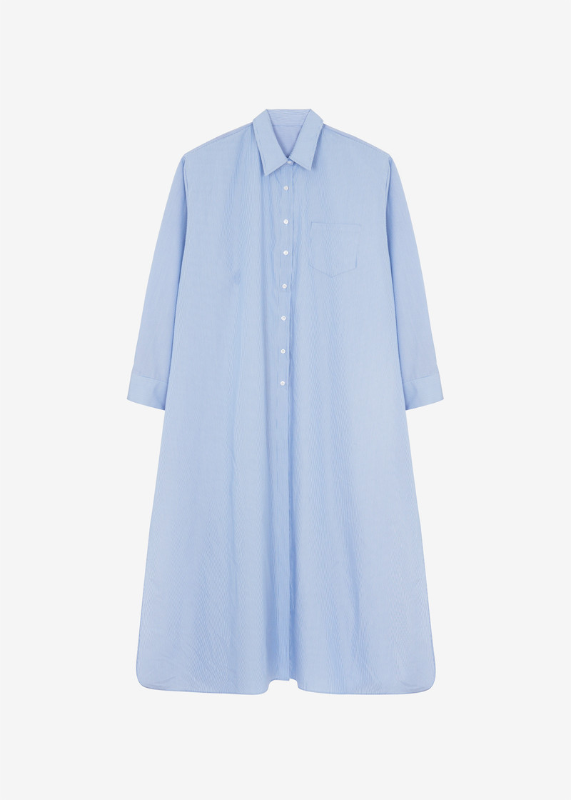 Avery Shirt Dress - Blue Stripe 1