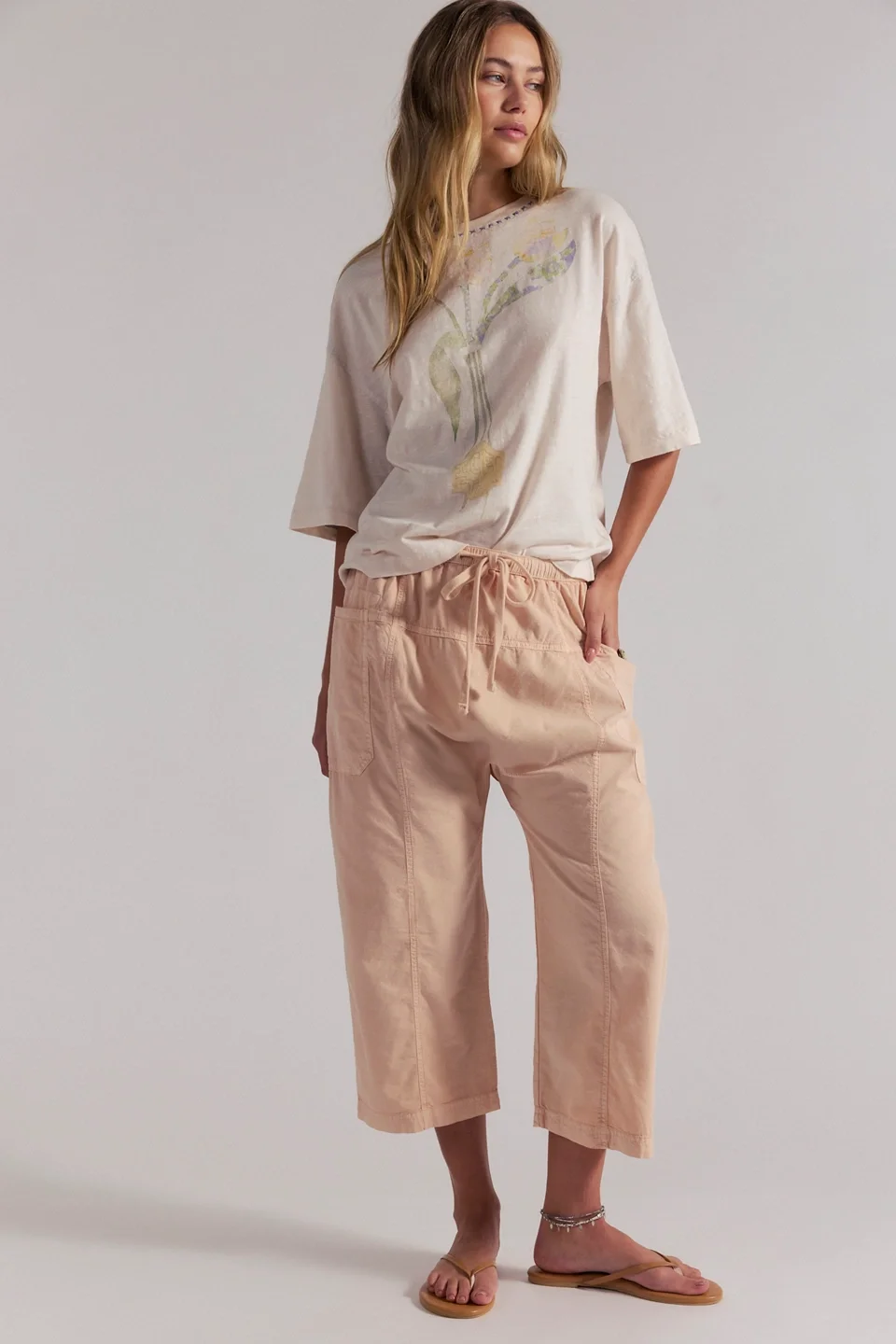 Need You Now Solid Cotton-Poplin Harem Pants - 1