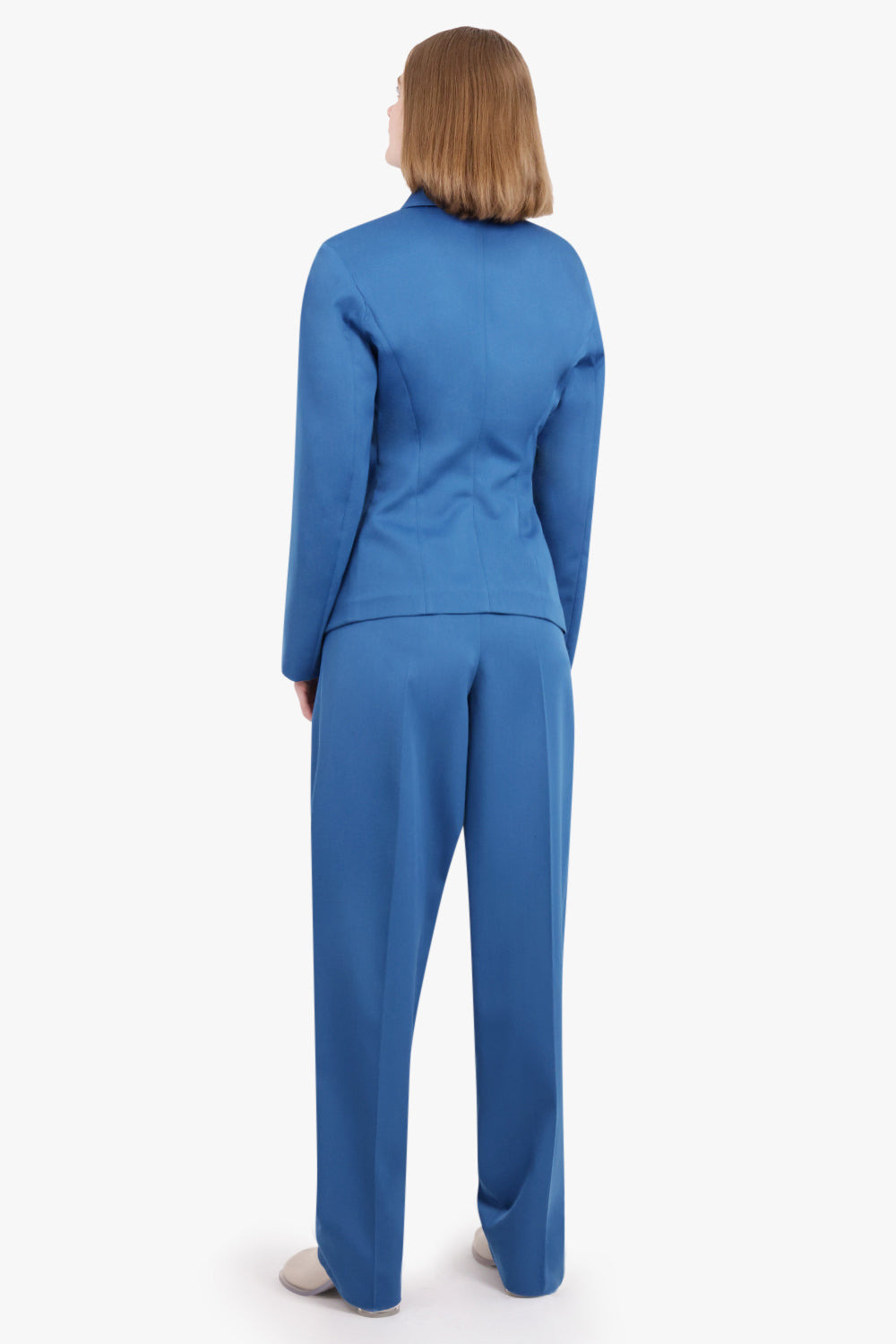 WOOL GABARDINE TROUSER | PACIFIC - 4