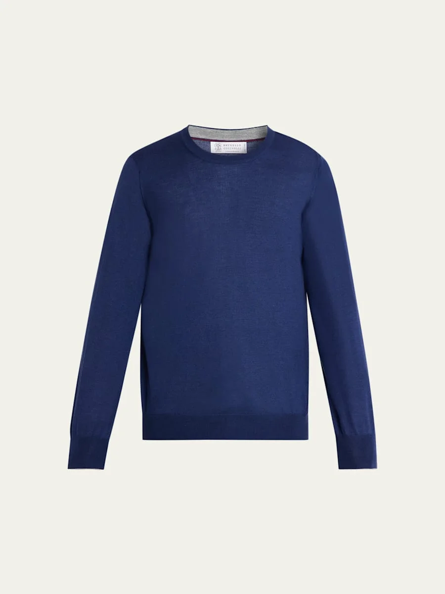Men's Cashmere Knit Crewneck Sweater - 1