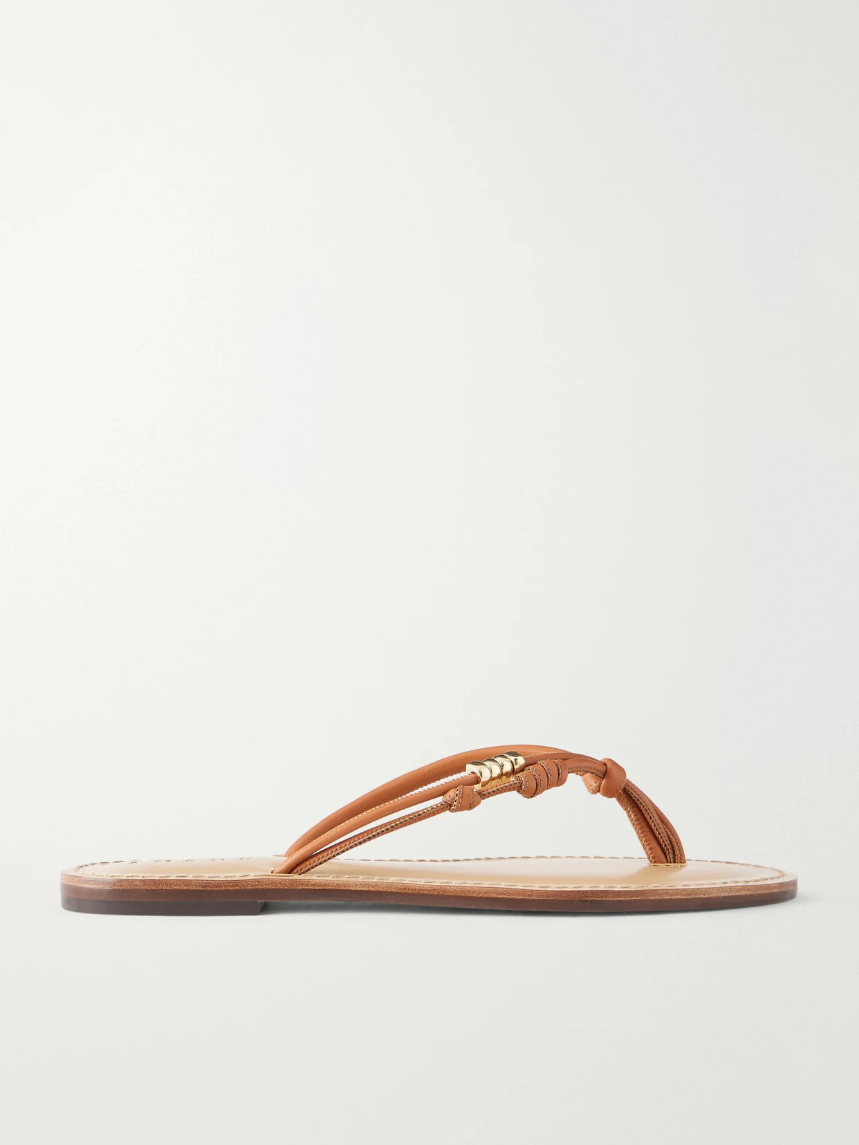 The Kiwayu Embellished Leather Sandals - 1