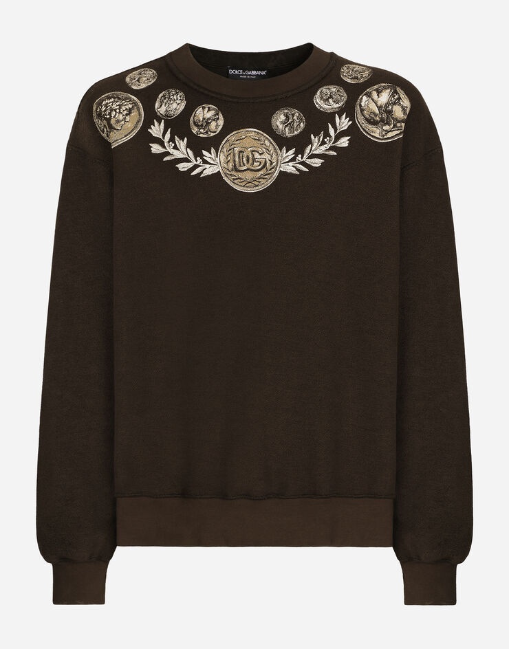 Coin print inside-out jersey sweatshirt - 1