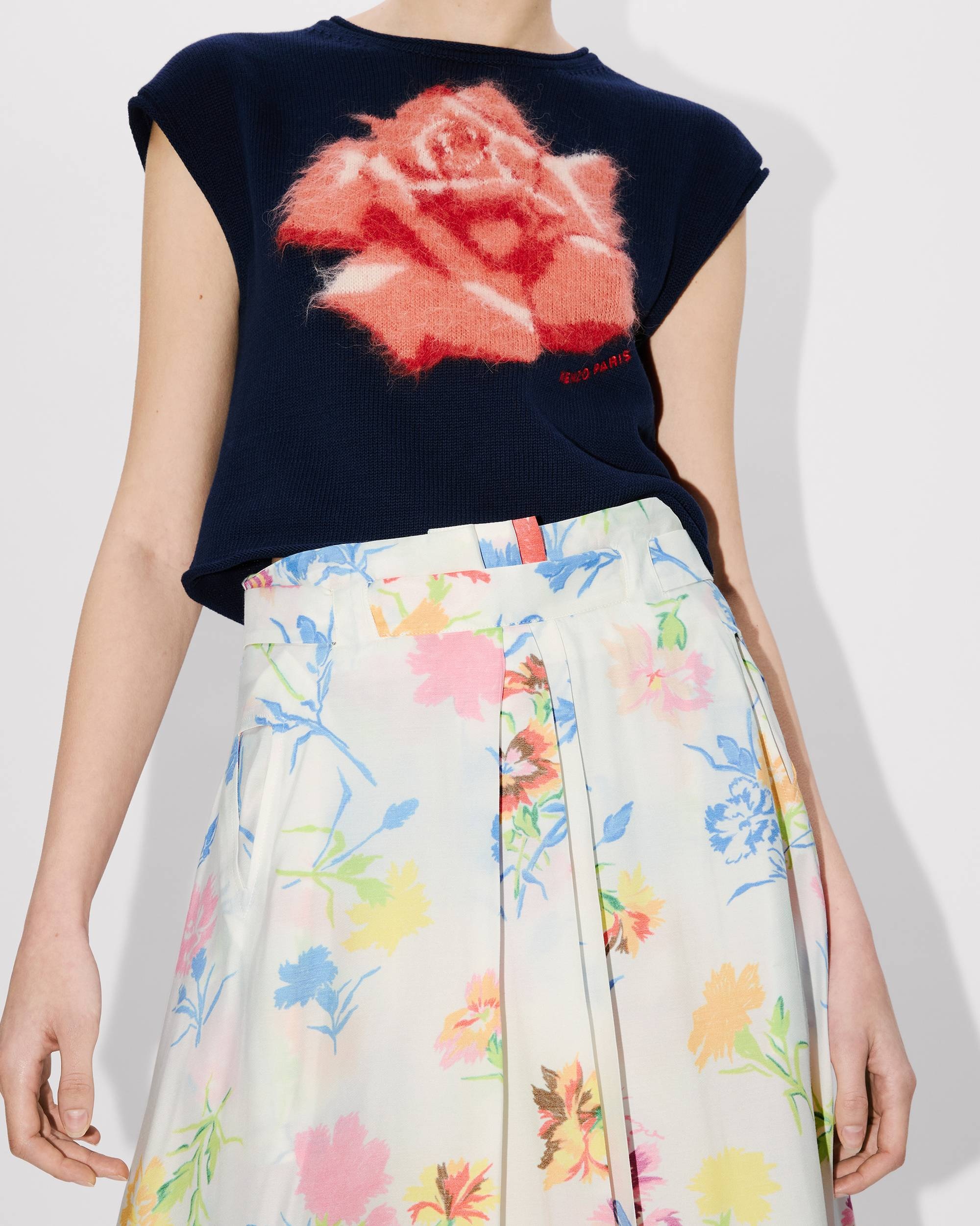 'KENZO Drawn Flowers' pleated skirt - 6