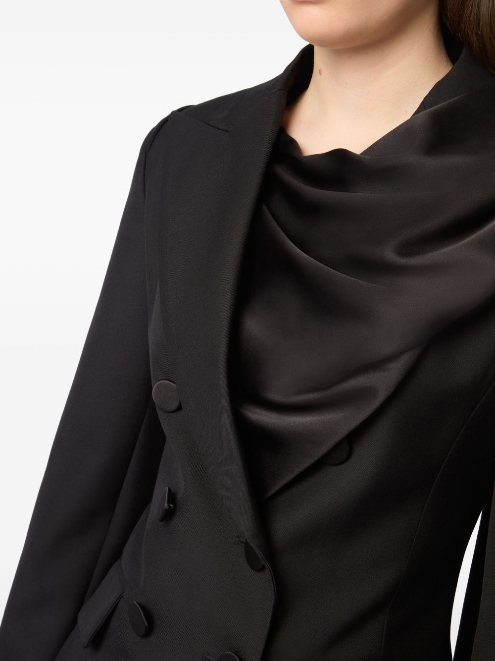 draped-scarf blazer - 5