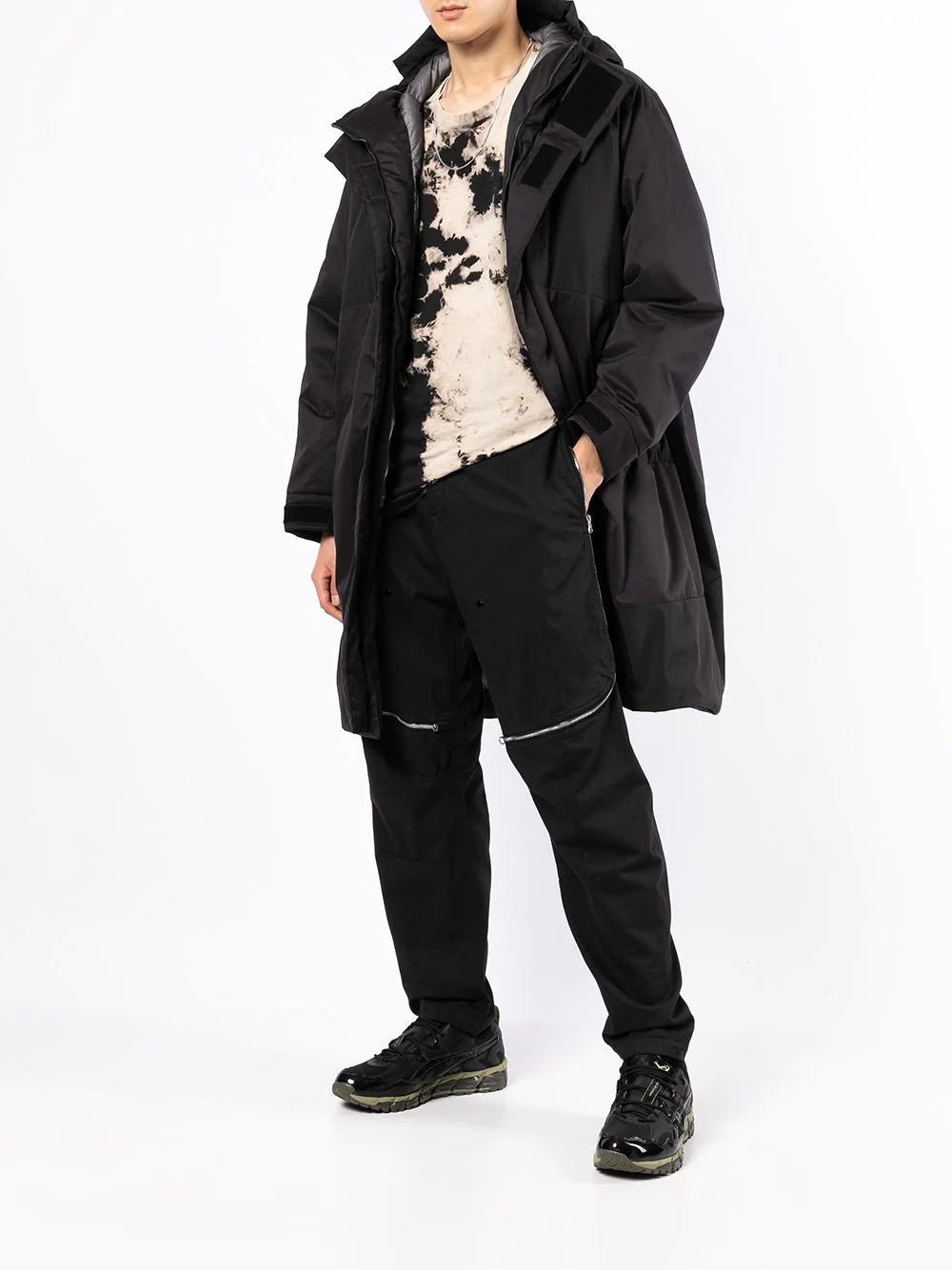 hooded down-padded parka coat - 2