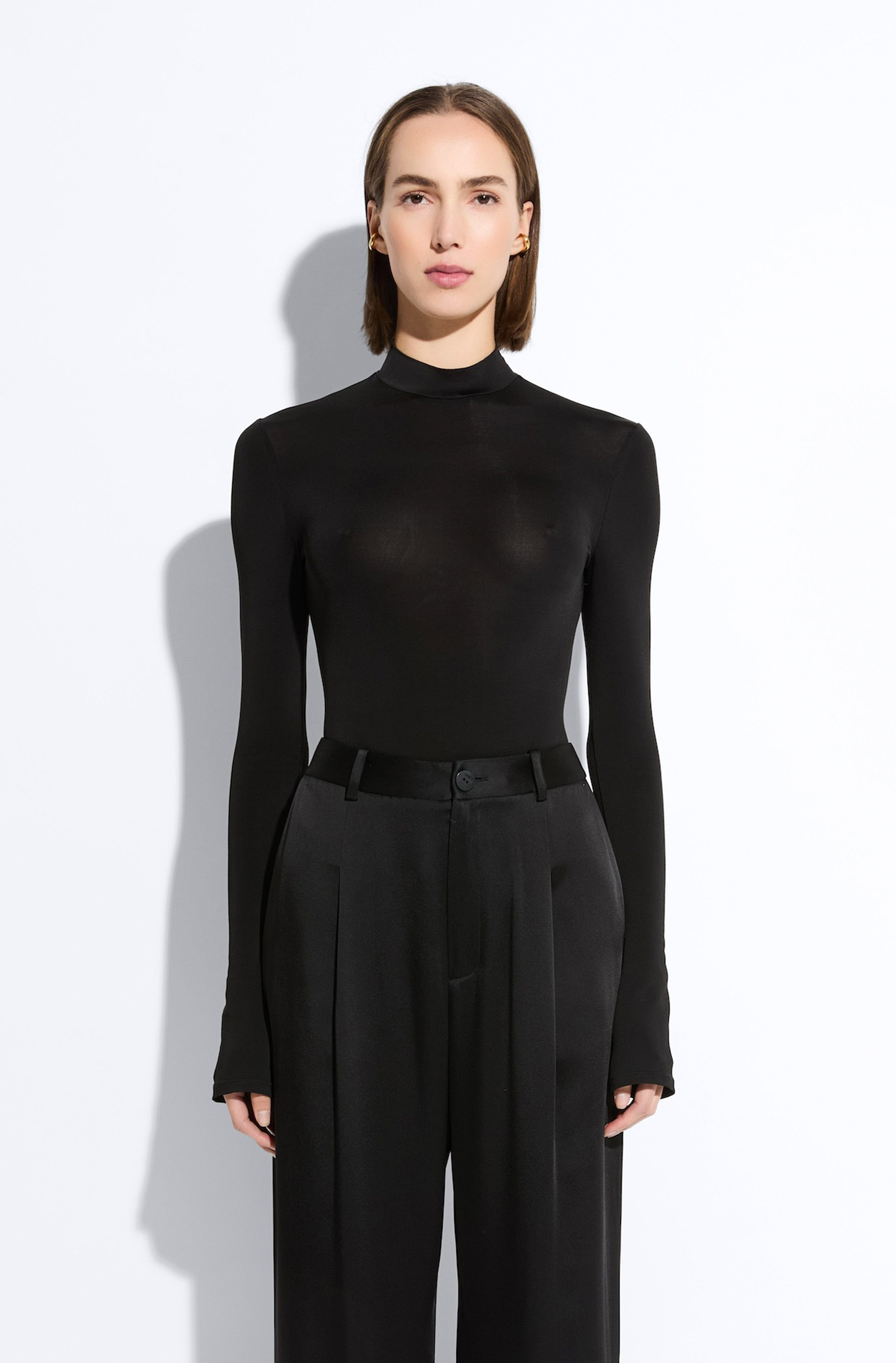 Jersey Mock Neck Bodysuit - 2