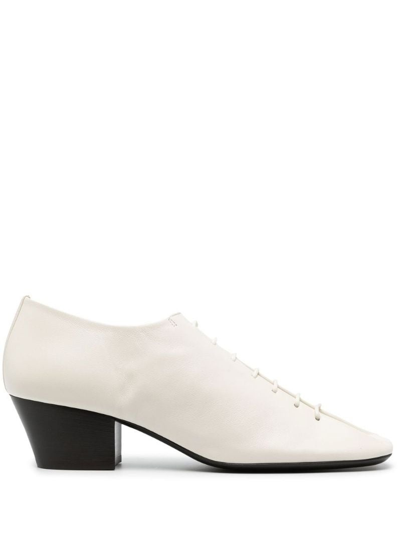 heeled leather derby shoes - 1