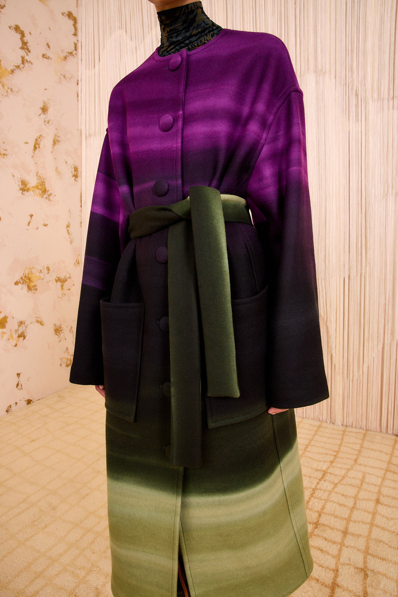 ULLA JOHNSON Fernanda Oversized Wool Melton Coat outlook