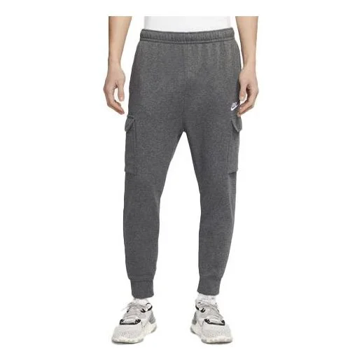 나이키 MENS Sportswear 클럽 프랑스 Terry 전반적인 발목은 스포츠 바지 회색 CZ9955-071를 묶었습니다 - 1