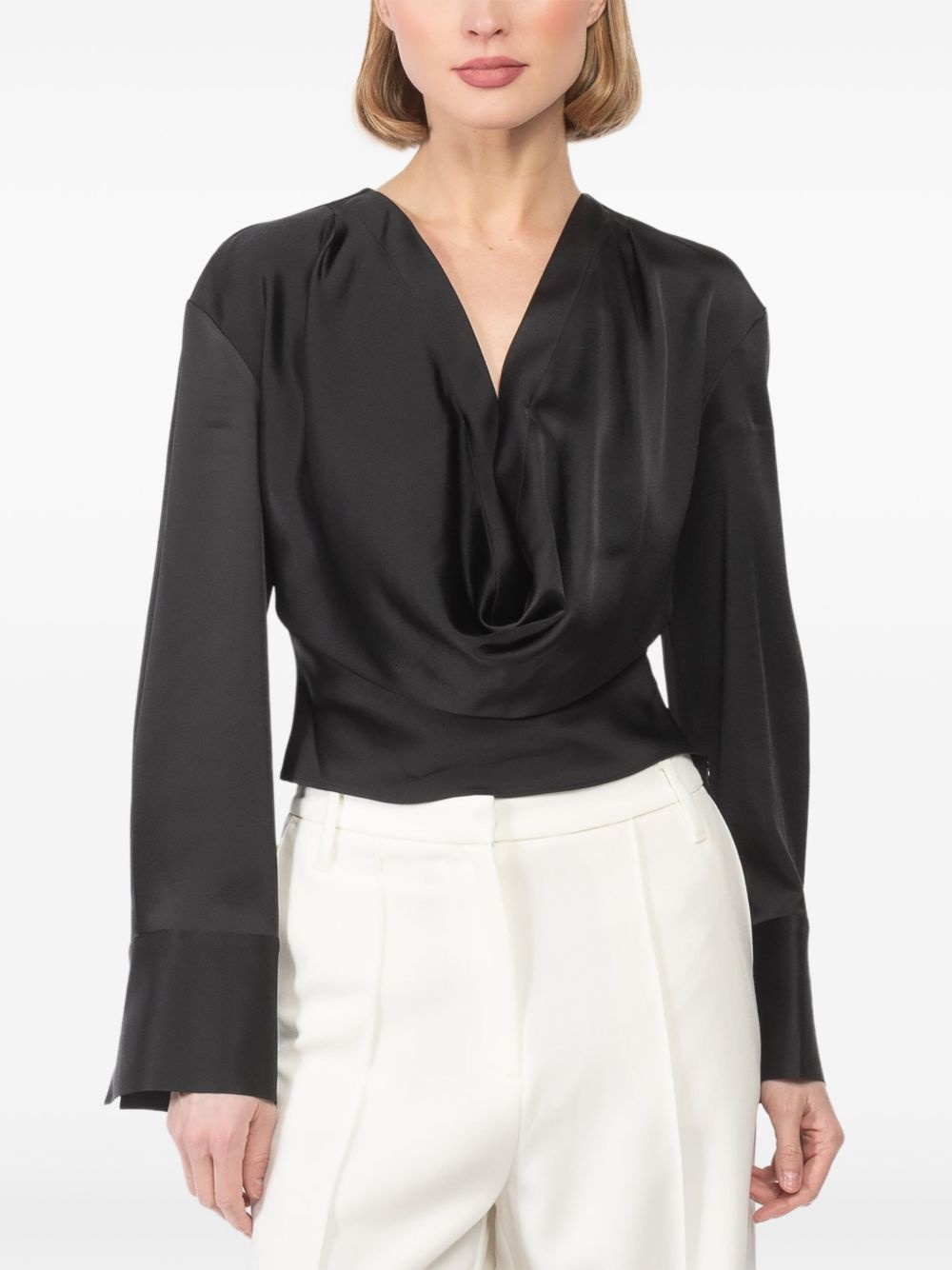 draped blouse - 4