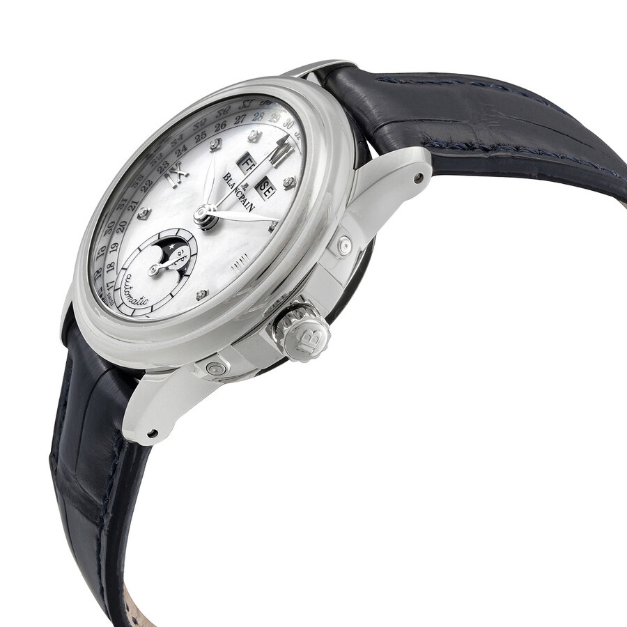 Blancpain Leman Automatic White Mother of Pearl Dial Ladies Watch 2360-1191A-55B - 2